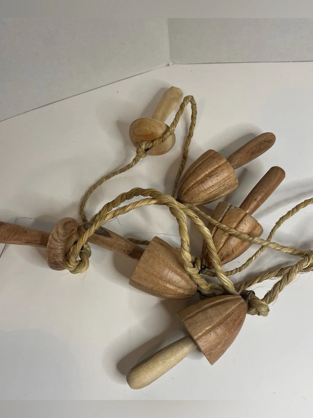 Wooden Mushroom Garland Boho Cottage Core Gnome Life Whimsy Wood Lot Of 2